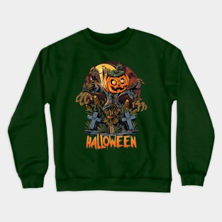 Halloween Scarecrow Crewneck Sweatshirt